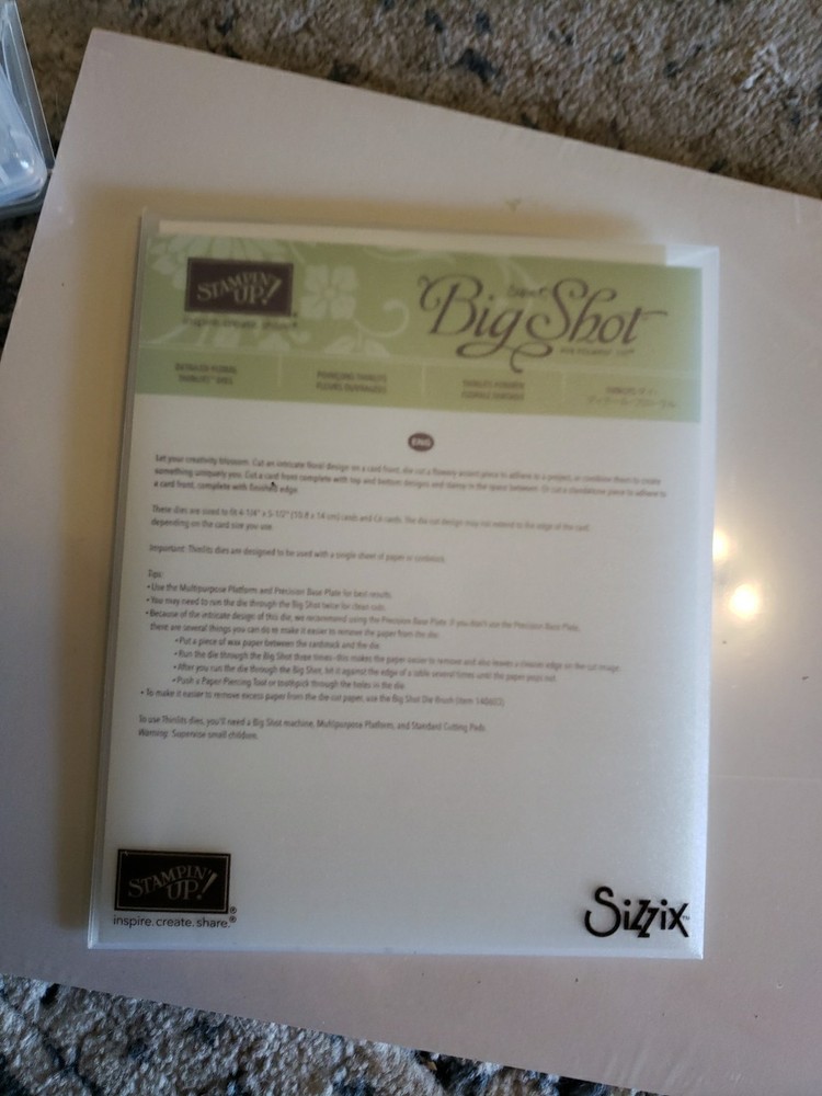 Stampin Up DETAILED FLORAL Thinlits Dies Set Sizzix Big Shot 141482 FLOWER LACE