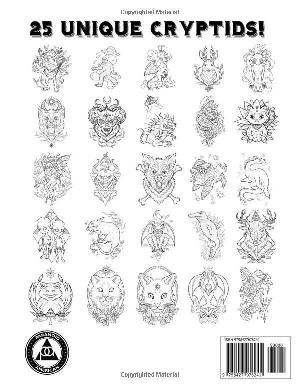 American Cryptids: A coloring book for the strange and unusual: A Paranoid Ameri