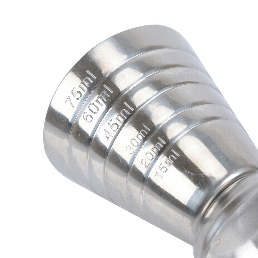 75ml Metal Measure Cup Drink Shot Ounce Jigger Bar Mixed Cocktail Beaker NEW US