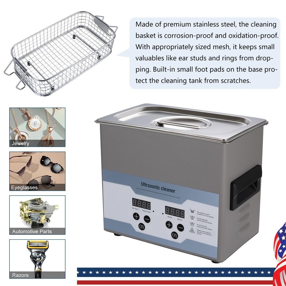 3.2L Ultrasonic Cleaner with Digital Timer & Heater