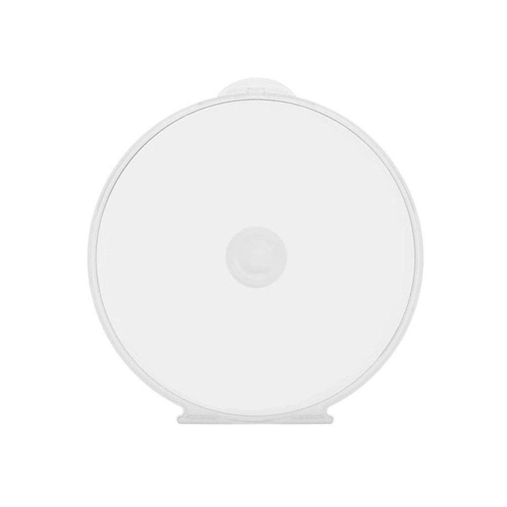 Maxtek 50 Pack Clear Transparent Round Clamshell CD DVD Case, with Lock
