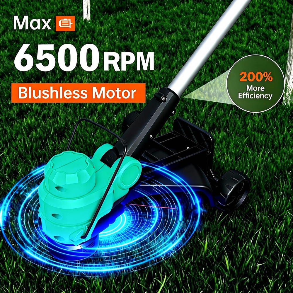 20V Wireless String Trimmer & Edger 12-In Cutting Width Lightweight Weed Wacker