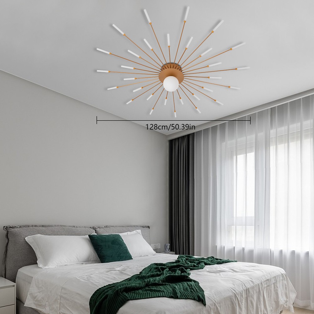 12W Firework Shape Ceiling Light Ceiling Lamp Ceiling Fixtures Luxurious Golden