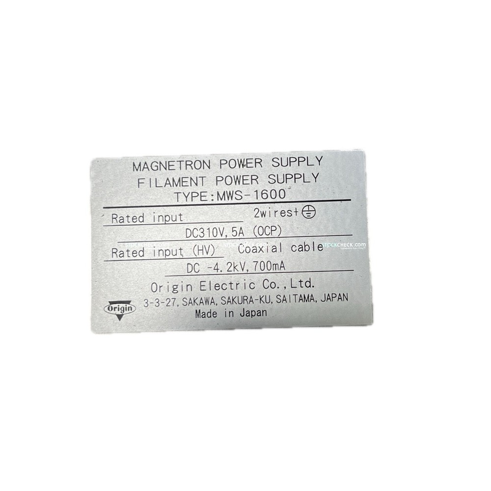 Origin Electric MWS-1600 Filament Power Supply