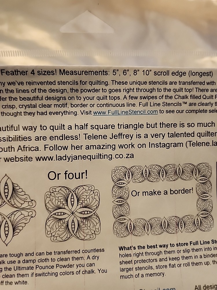Full Line Stencil #49000 Garden Feather Scroll Elegance Reusable
