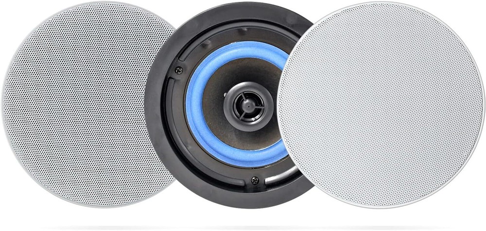 2x Herdio 160W 2 Way Flush Mount Bluetooth Kitchen Ceiling Speakers For Bathroom