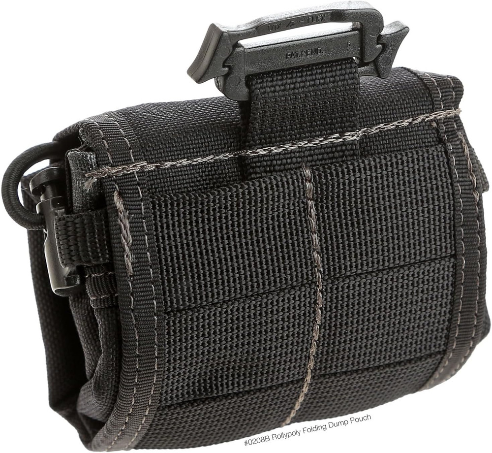 Rollypoly Folding Dump Pouch (Black) 9.4 Inch