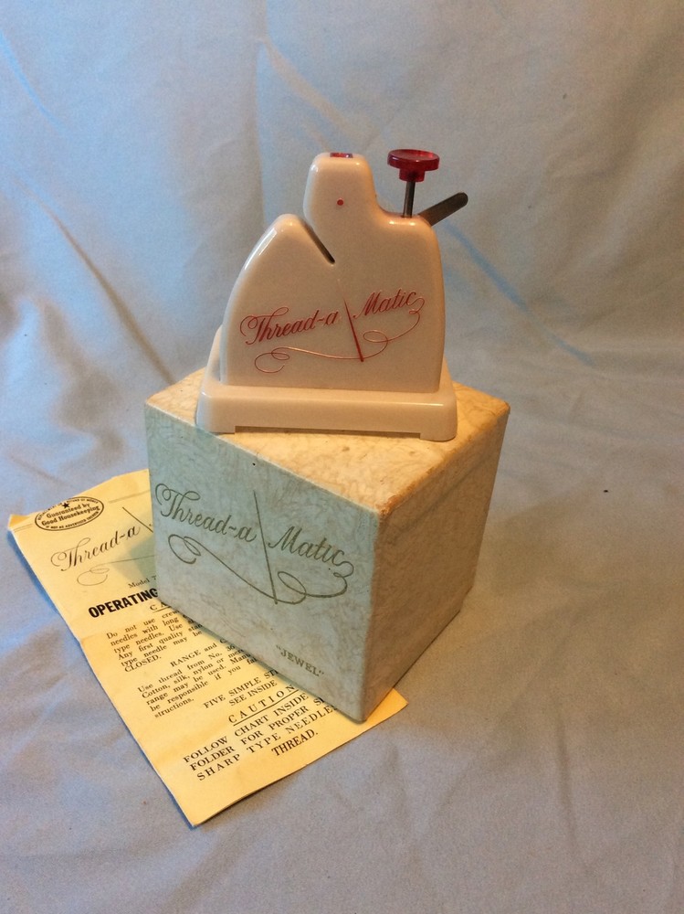 Vintage Thread-a Matic Model 72 "Jewel" Needle Threader w/ Box & Insert