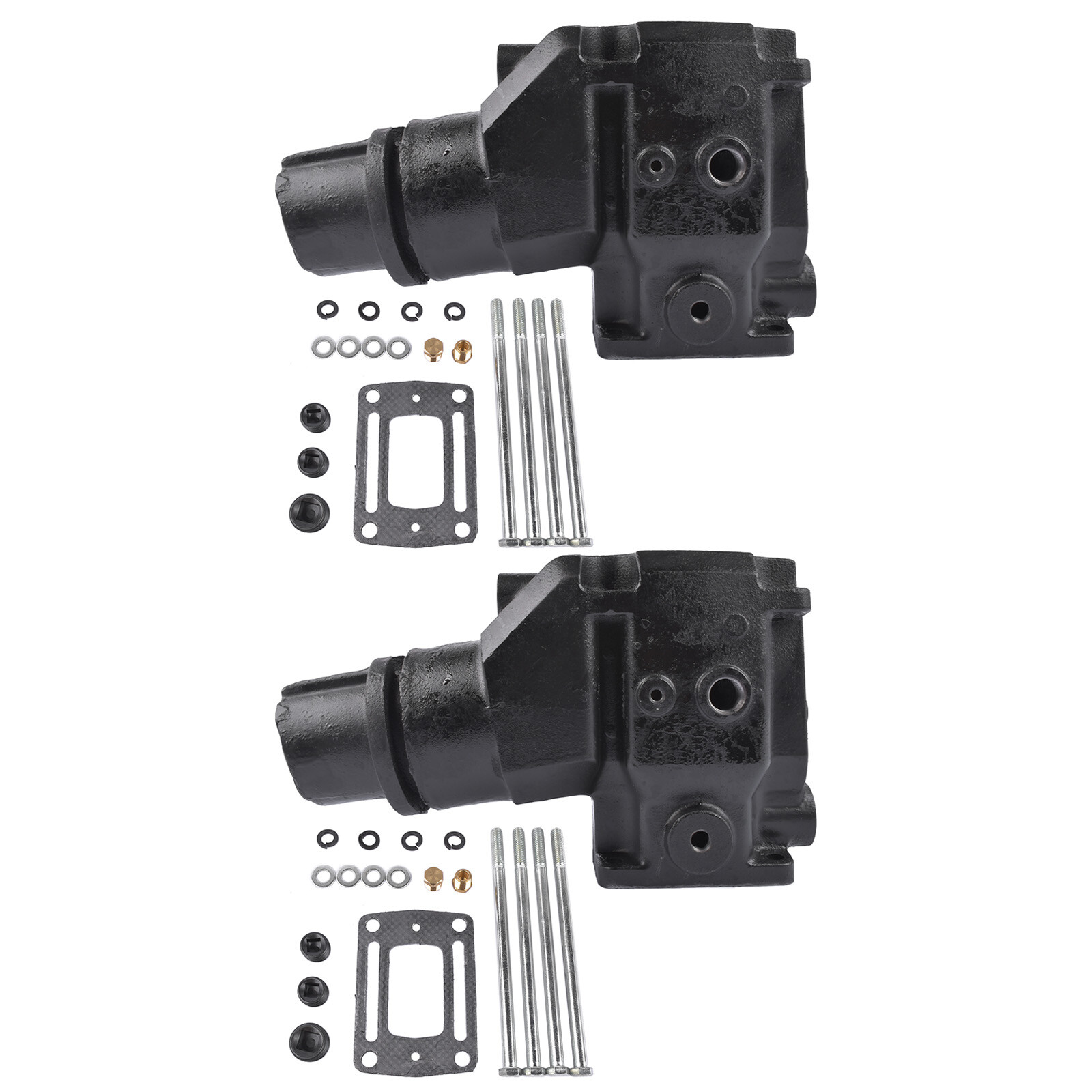 For V6 V8 Volvo Penta 2x Exhaust manifold Riser Elbow OMC 4.3 5.0 5.8 L 350 NEW