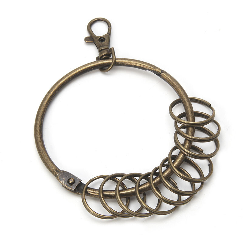 Keyring Keychain Clips Hook Clasps Big for Key Ring Split DIY Bronze Oversize Ne