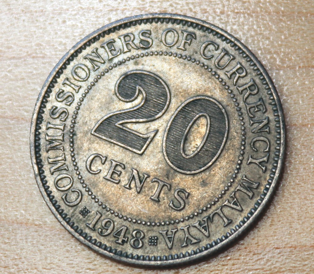 1948 Malaya 20 Cents