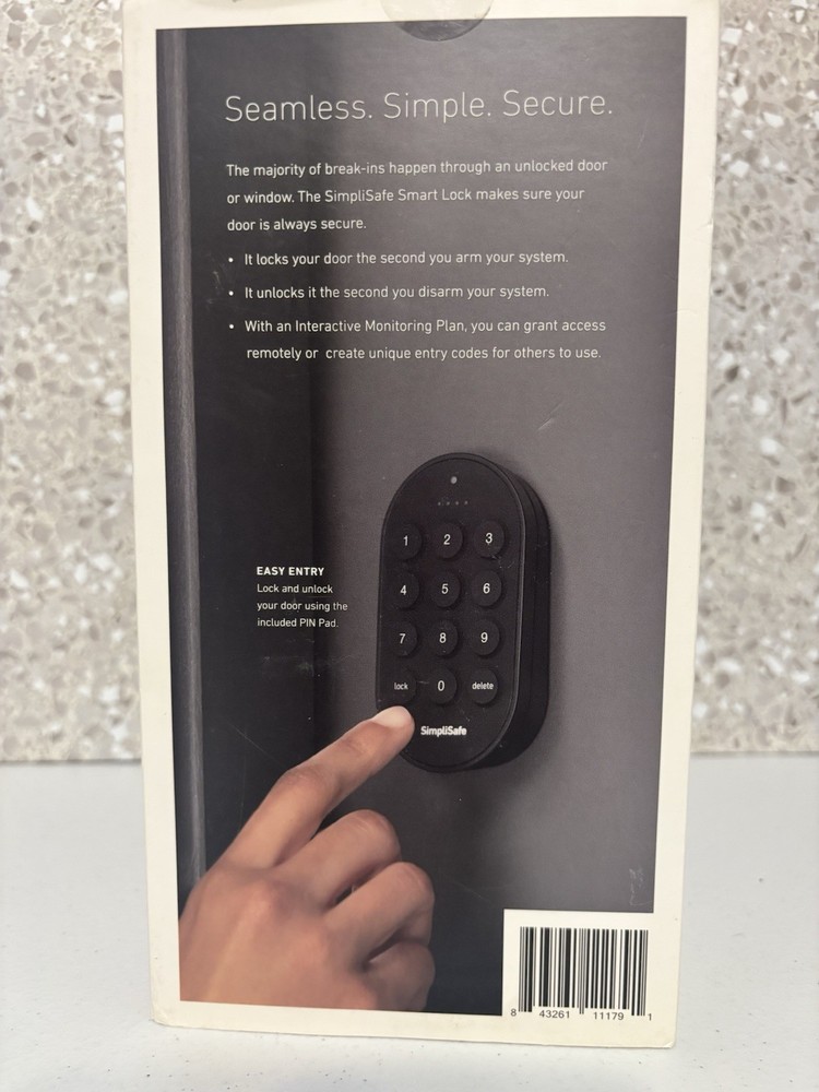 SimpliSafe - Smart Lock - Compatible with Gen 3 home security system , New Black