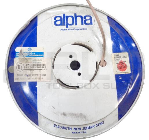 NEW ALPHA LL86238 WIRE, PLENUM CABLE NEC-725, 1000 FT.