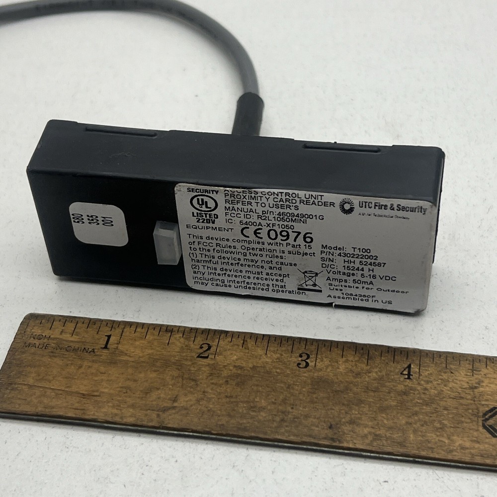 UTC Fire & Security T100 Proximity Card Reader, Reader Unit Only