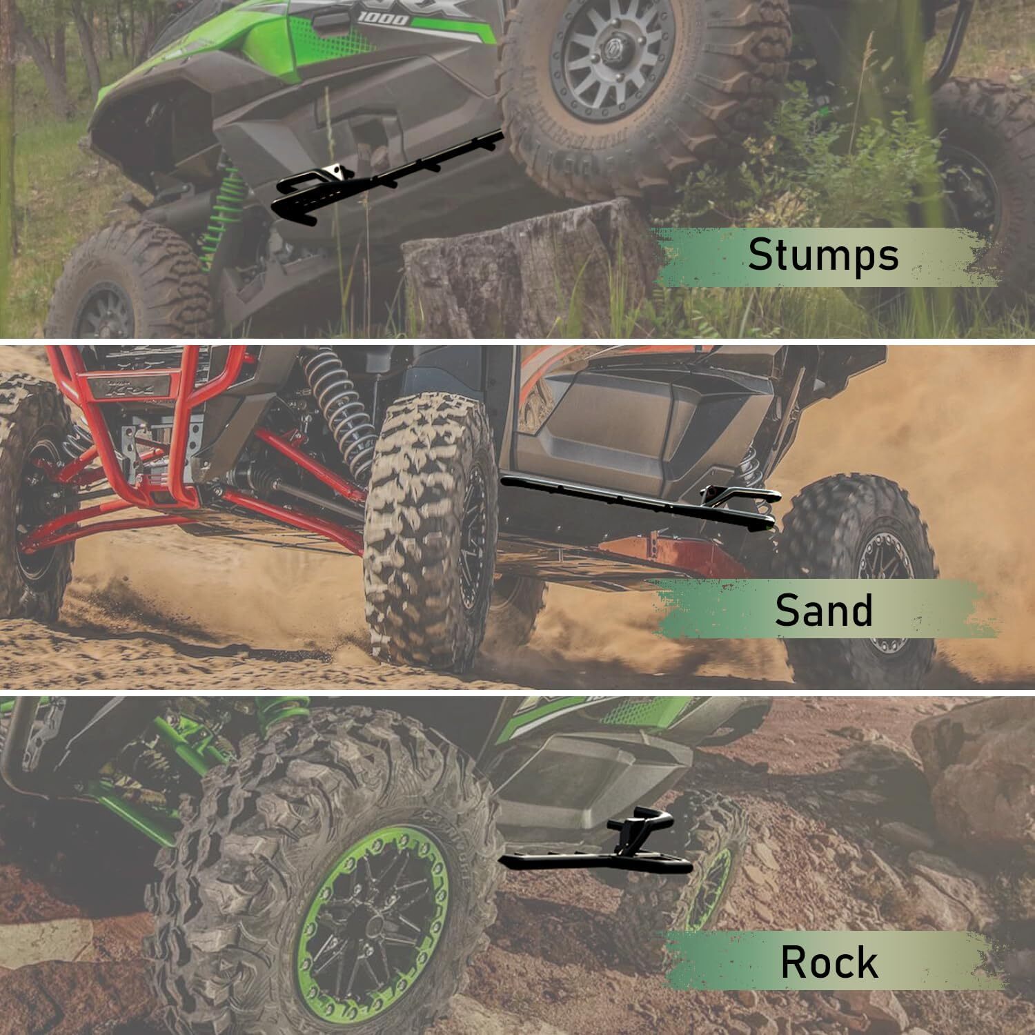 Rock Sliders Side Nerf Bars Tree Kickers for Kawasaki Teryx KRX 1000 #99994-1314