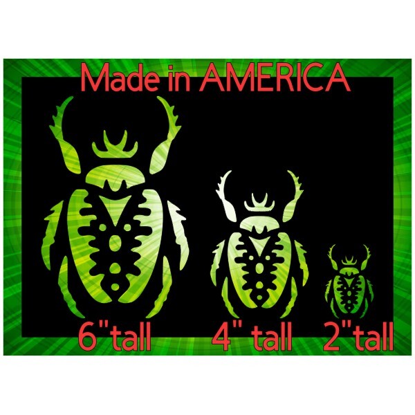 7"x10" Clear Plastic Stencil - Beetle Bug (SAA63)