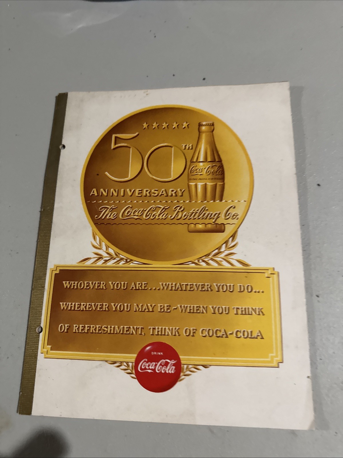 50th Anniversary  Coca Cola Notepad