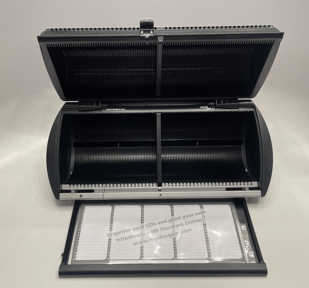 DiscGear Selector 100 CD DVD Blu-Ray Video Game Disc Holder Storage System Black