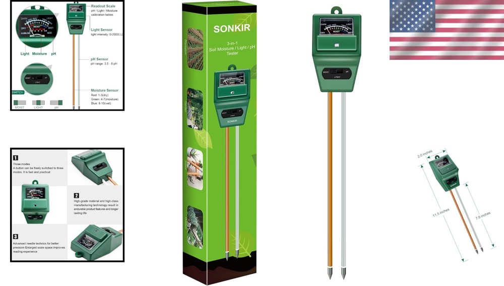 Brand New Soil pH Meter Green
