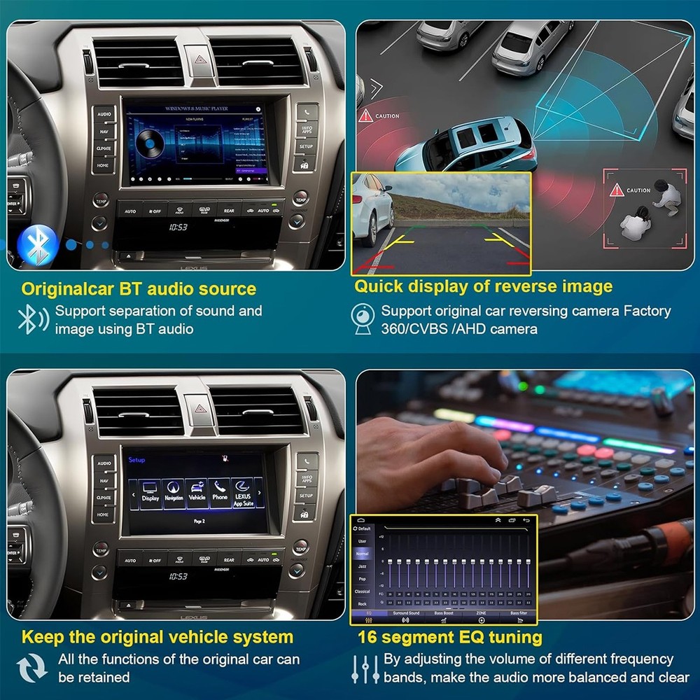Wireless CarPlay Android Auto Module Interface Kit for Lexus GX460 2014-2021