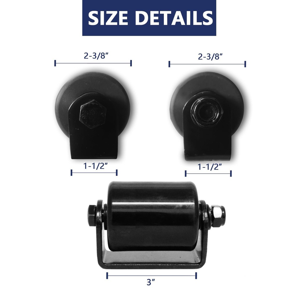 2Pack Slide Gate Guide Roller with Post Welded Bracket, Heavy Duty Sealed Bea...
