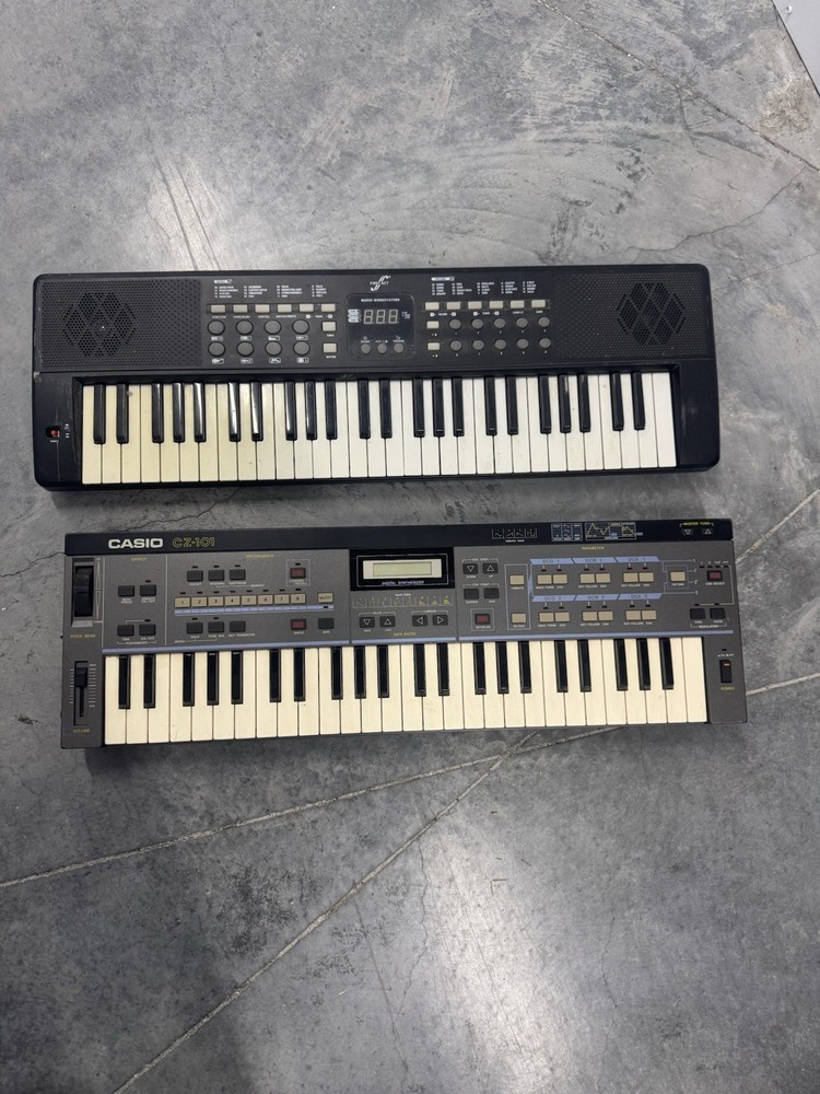Casio CZ-101 Vintage Synth + First Act Keyboard Bundle – Untested/Working