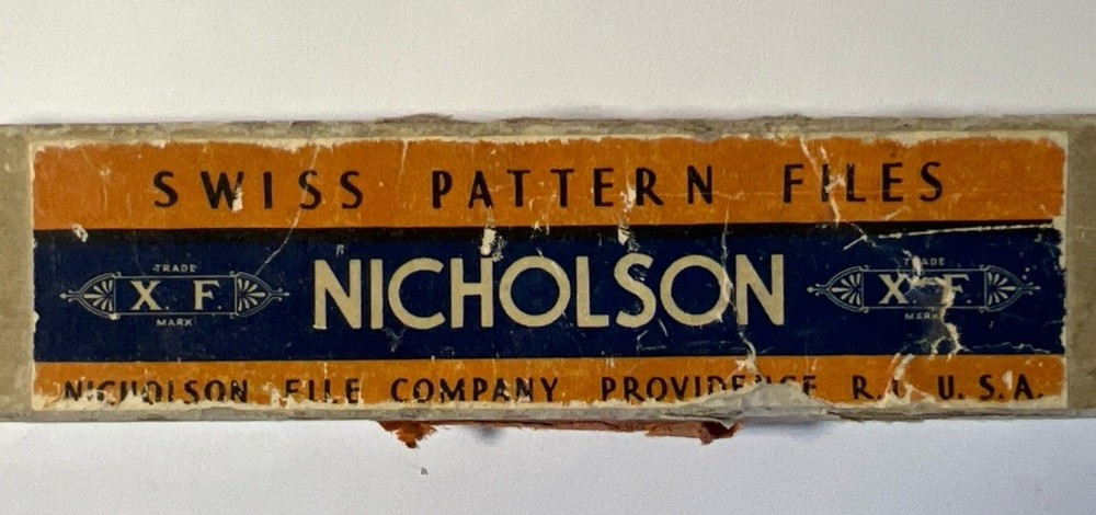 Nicholson Swiss pattern files - 5 1/2” - round Handle - 9 Assorted Files - T2