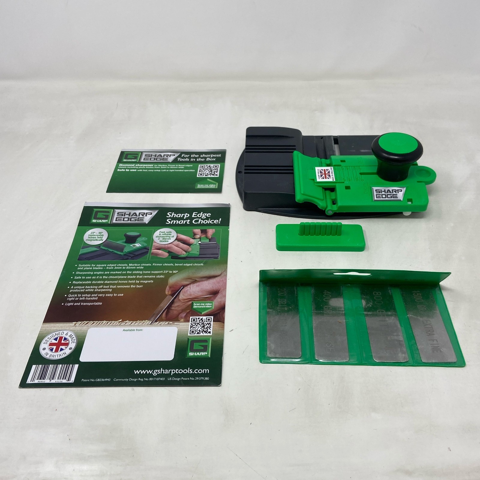 G Sharp Tools Sharp Edge Chisel Sharpener Kit Black/Green 3-85mm
