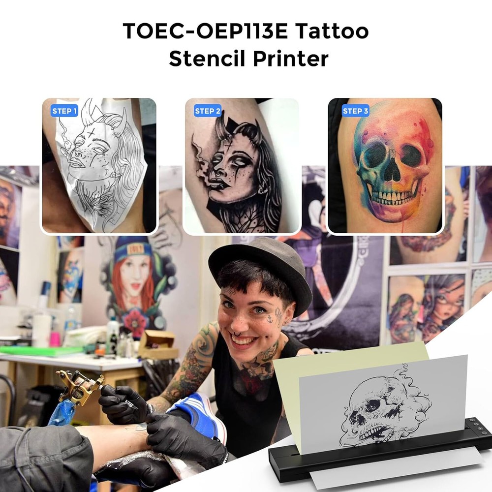 ✅ Tattoo Stencil Printer, Wireless Bluetooth Tattoo Transfer Stencil Machine NEW