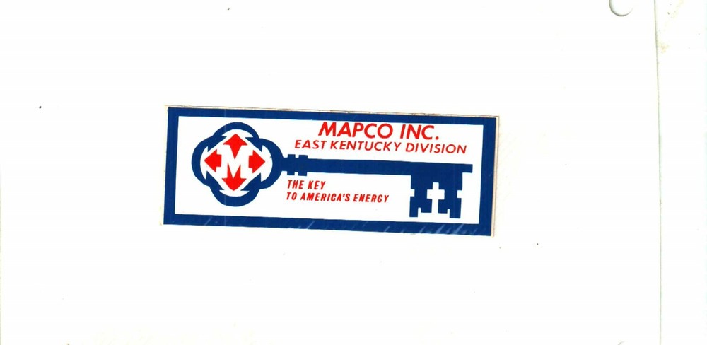 NICE SOUTH EASTERN  KENTUCKY MAPCO COAL CO. COAL MINING STICKER # 1300