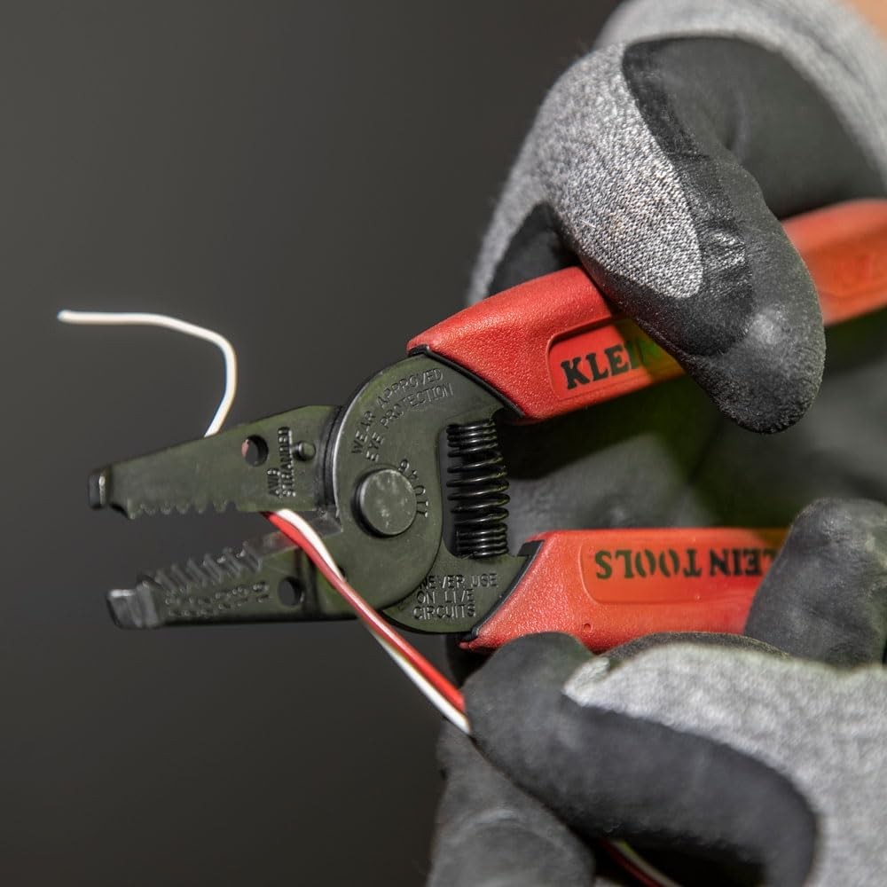 Wire Stripper Cutter Tool 16-26 AWG Stranded Compact Nose Precision Stripp Red