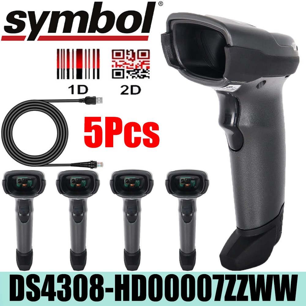 5Pcs Symbol Handheld 2D Imager Barcode Scanner Reader w/ USB DS4308-HD00007ZZWW