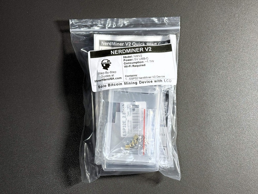 4x Bundle – NerdMiner V2 Bitcoin Solo Mining Kit | Includes Cradle Stand