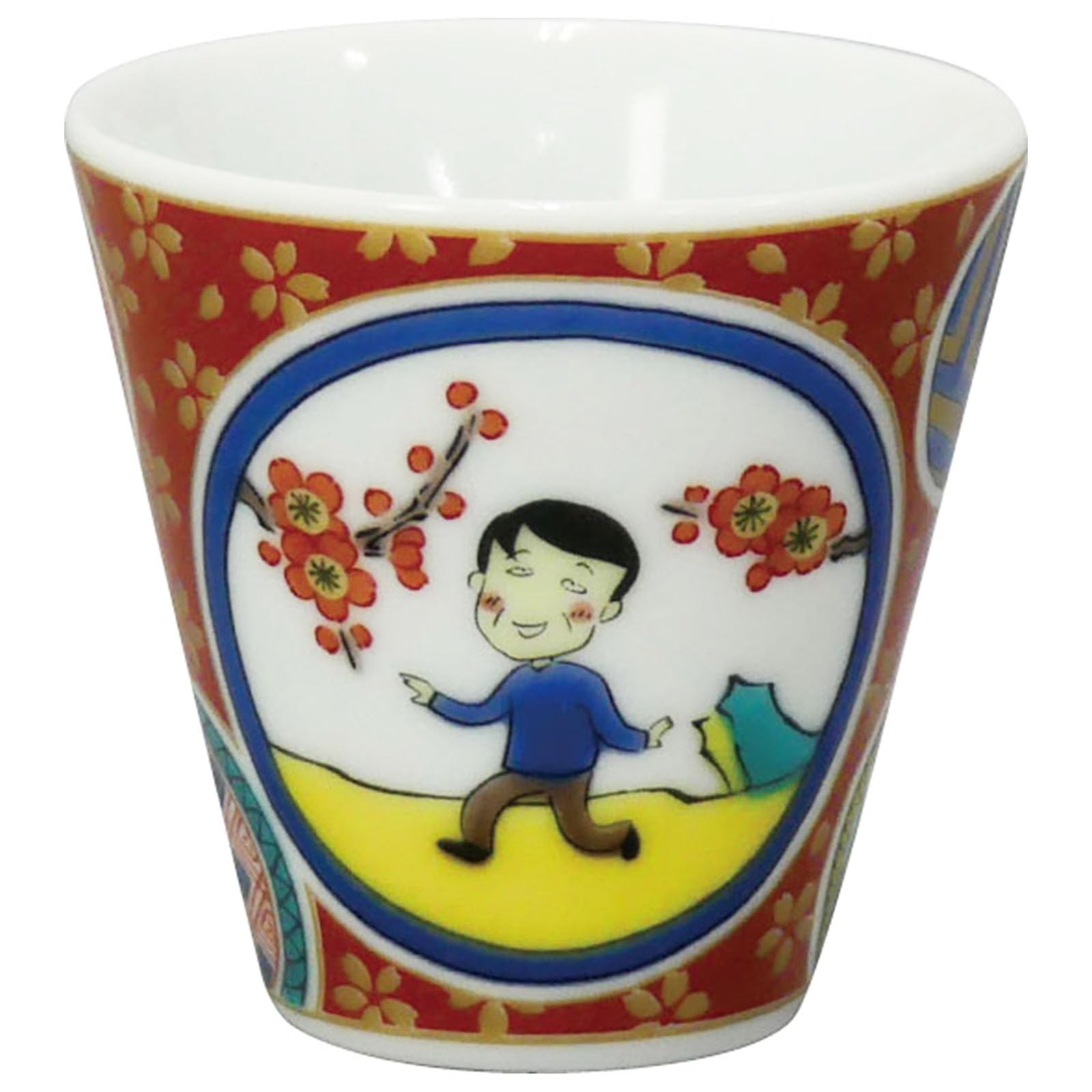 Chibi Maruko-chan Kutani Ware Ochoko Sake Cup 1.9oz Ceramic Japan