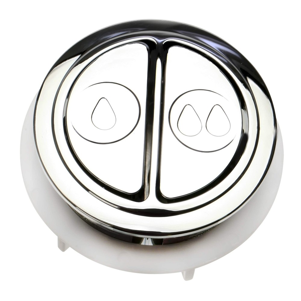 Dual Flush Valve Replacement Button 1 Count (Pack of 1), Chrome