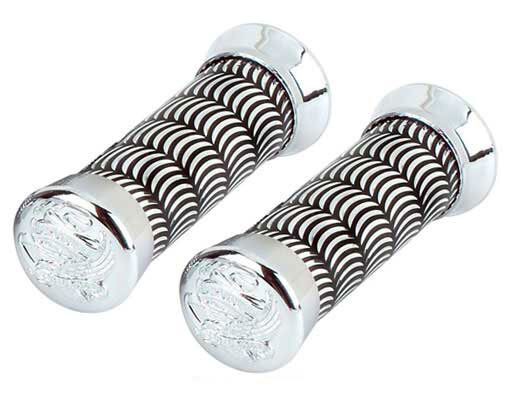 Grips 7/8 long 130mm Moon Black/Chrome Eagle.