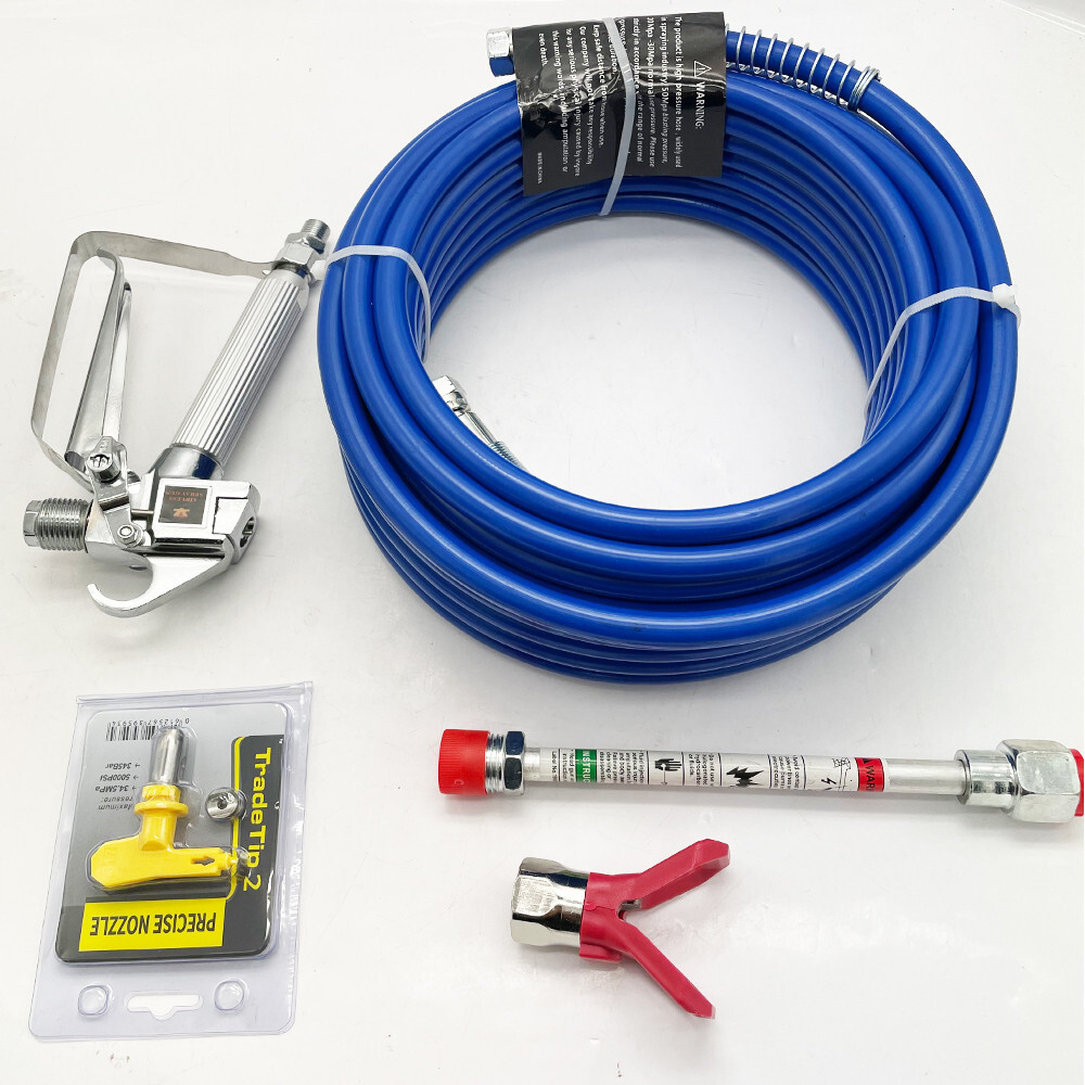 Airless Paint Spray Hose Kit 50ft 1/4" Swivel Joint 3600psi with 517 Tip US