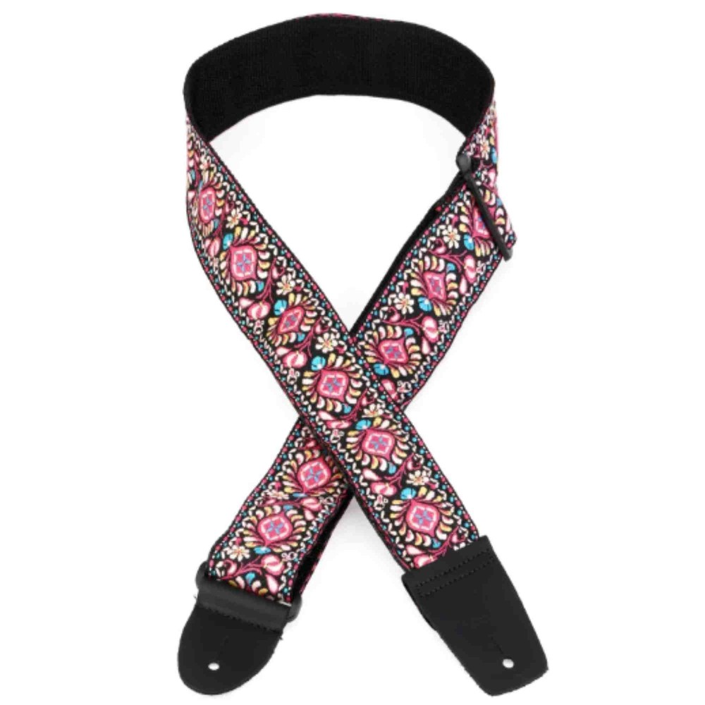 LM Retro Jacquard Guitar Strap - Pink