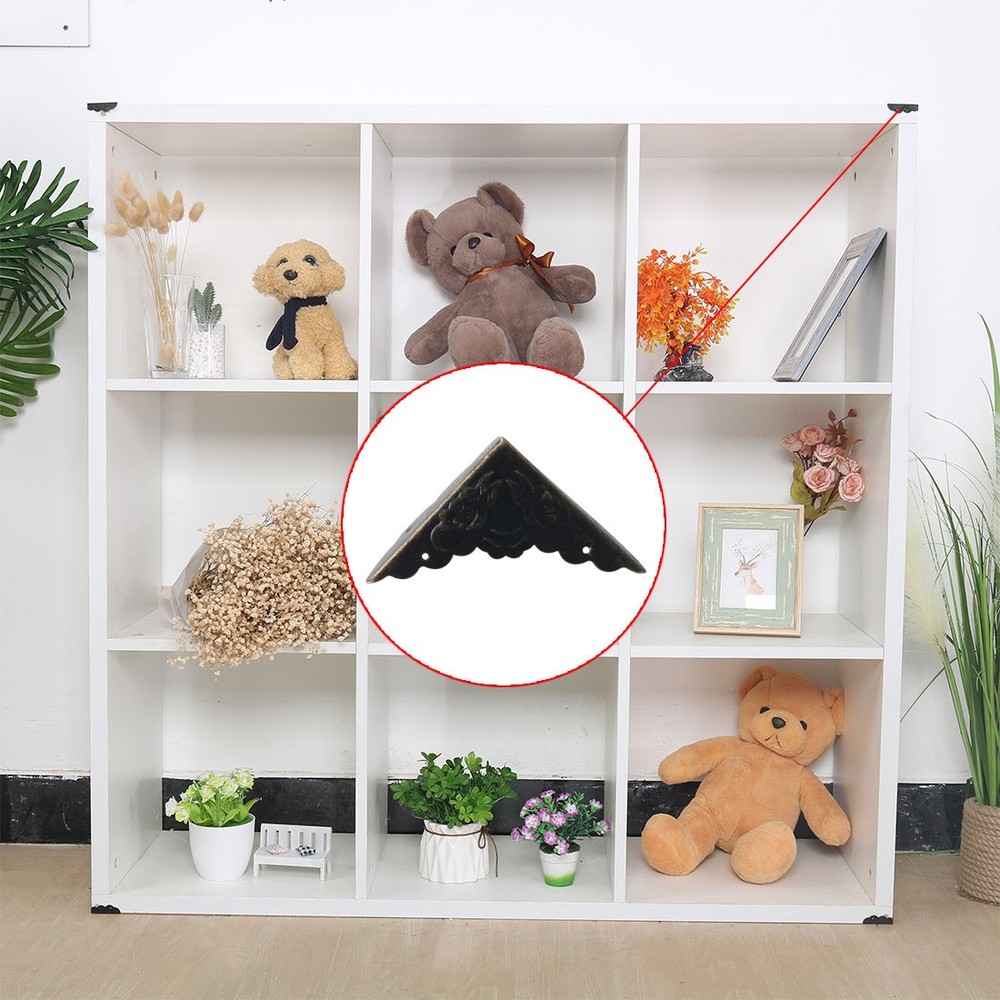 Vintage Corner Protective Box Triangle Frame Edge Corner Protections, 8pcs