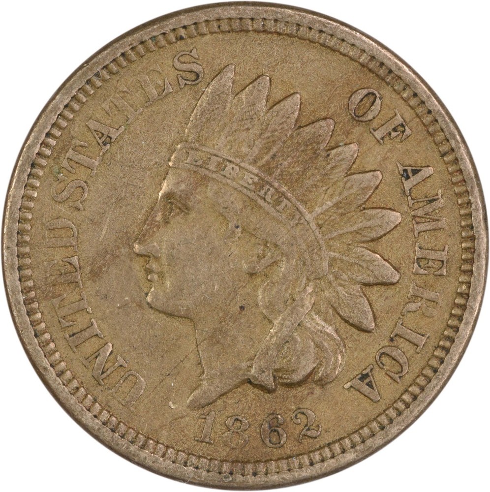 1862 Indian Cent Choice EF Uncertified #201