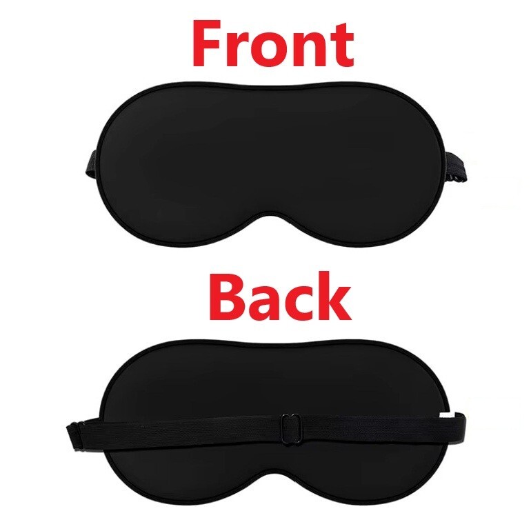 Silk Sleep Mask Black Adjustable