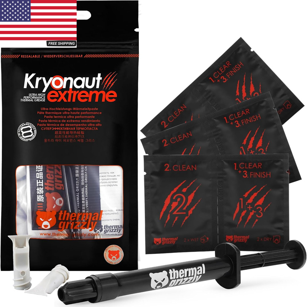 Kryonaut Extreme - 2 Gram - Extremely High Performance Thermal Paste with 12 Cle