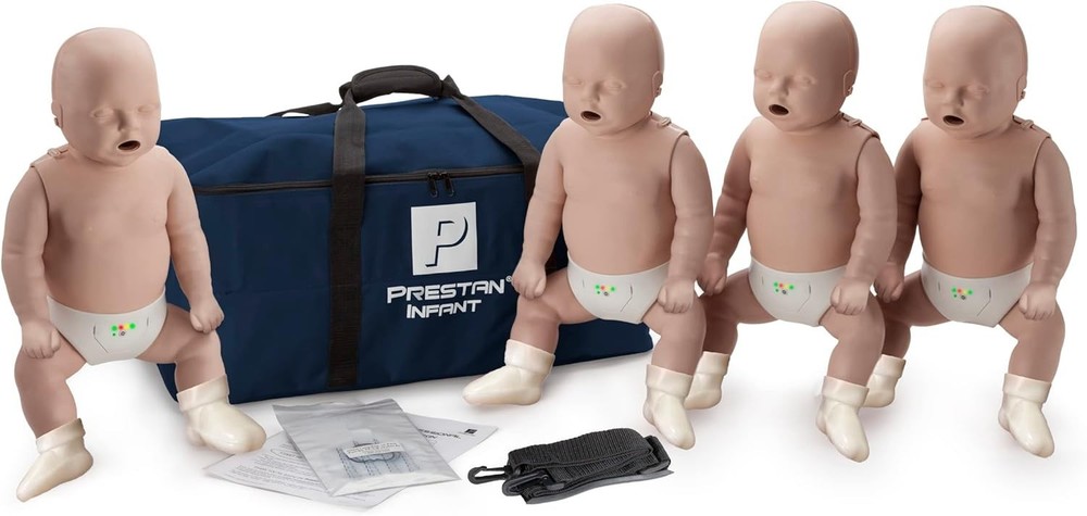 4-Pack Infant CPR Manikin WITH Feedback, Compression Rate MEDIUM TONE, PRESTAN