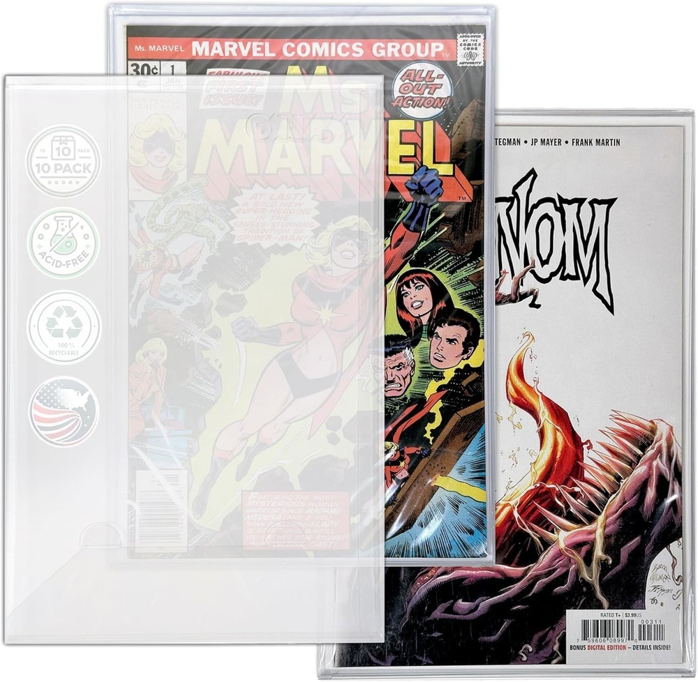 Comic Book Top Loaders - Protector Hard Case Sleeve, Toploader Holder for Silver