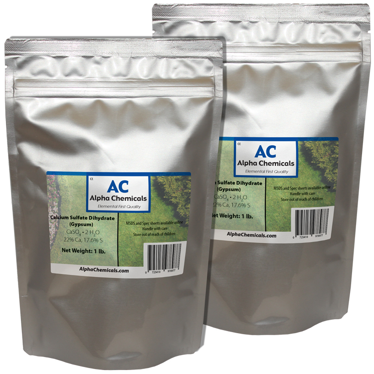 2 Pounds - Calcium Sulfate Dihydrate - Gypsum - Fine Powder