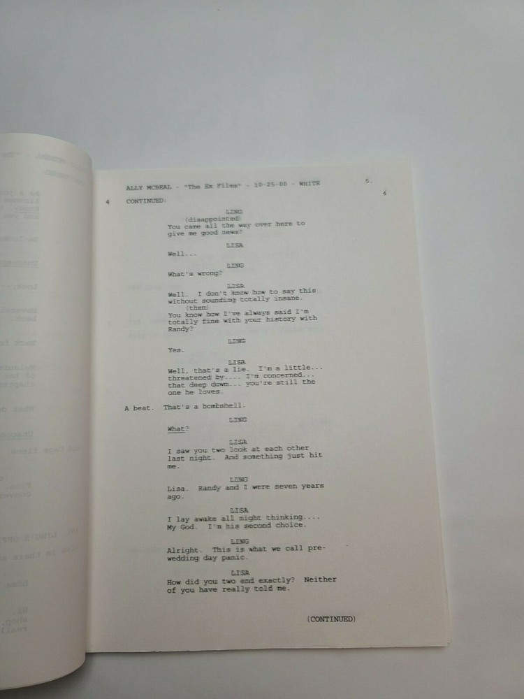 ALLY MCBEAL / David E. Kelley 2000 Script, Robert Downey Jr. "The Ex-Files"