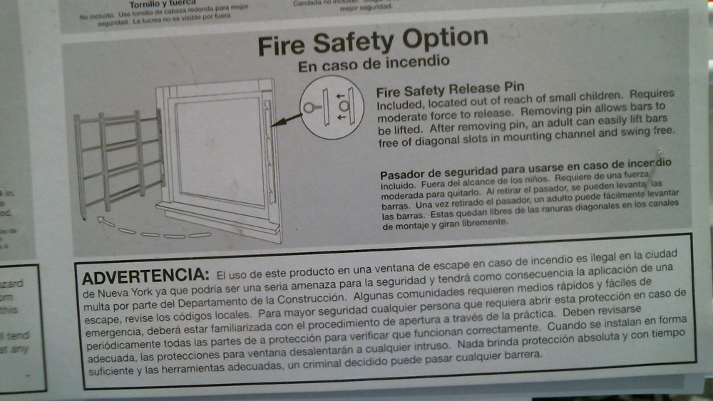 John Sterling Corp. Window Security Guard (1134) FS