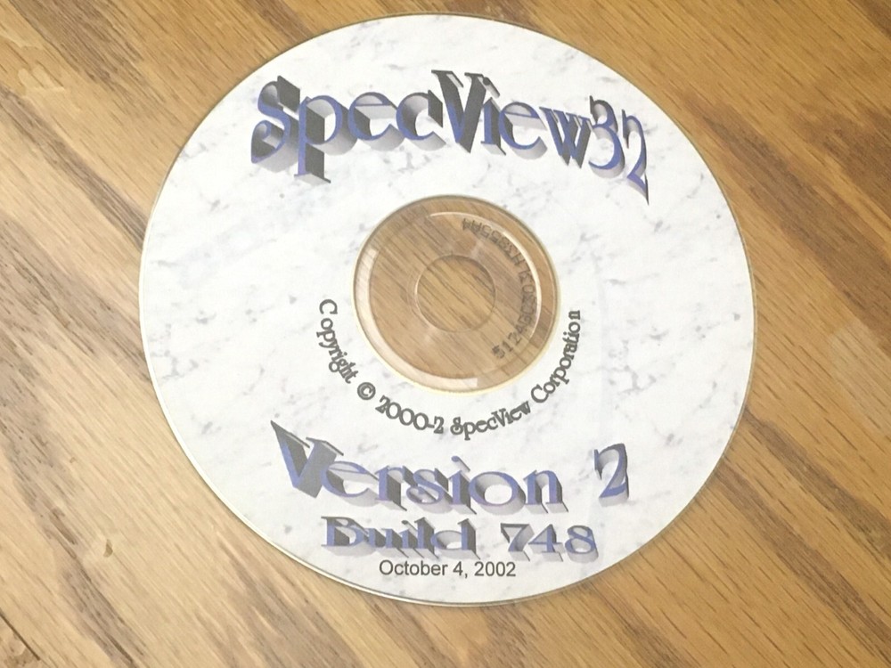 USED SpecView 32 Version 2 DATA LOGGING SOFTWARE CD GOOD CONDITION #5