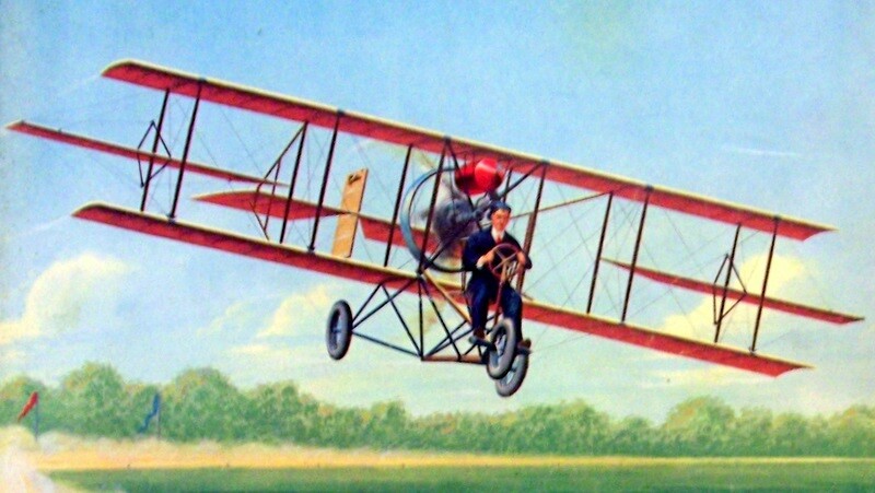 Air Trails CURTISS PUSHER PLANS + PATTERNS & ARTICLE for UC Model Airplane