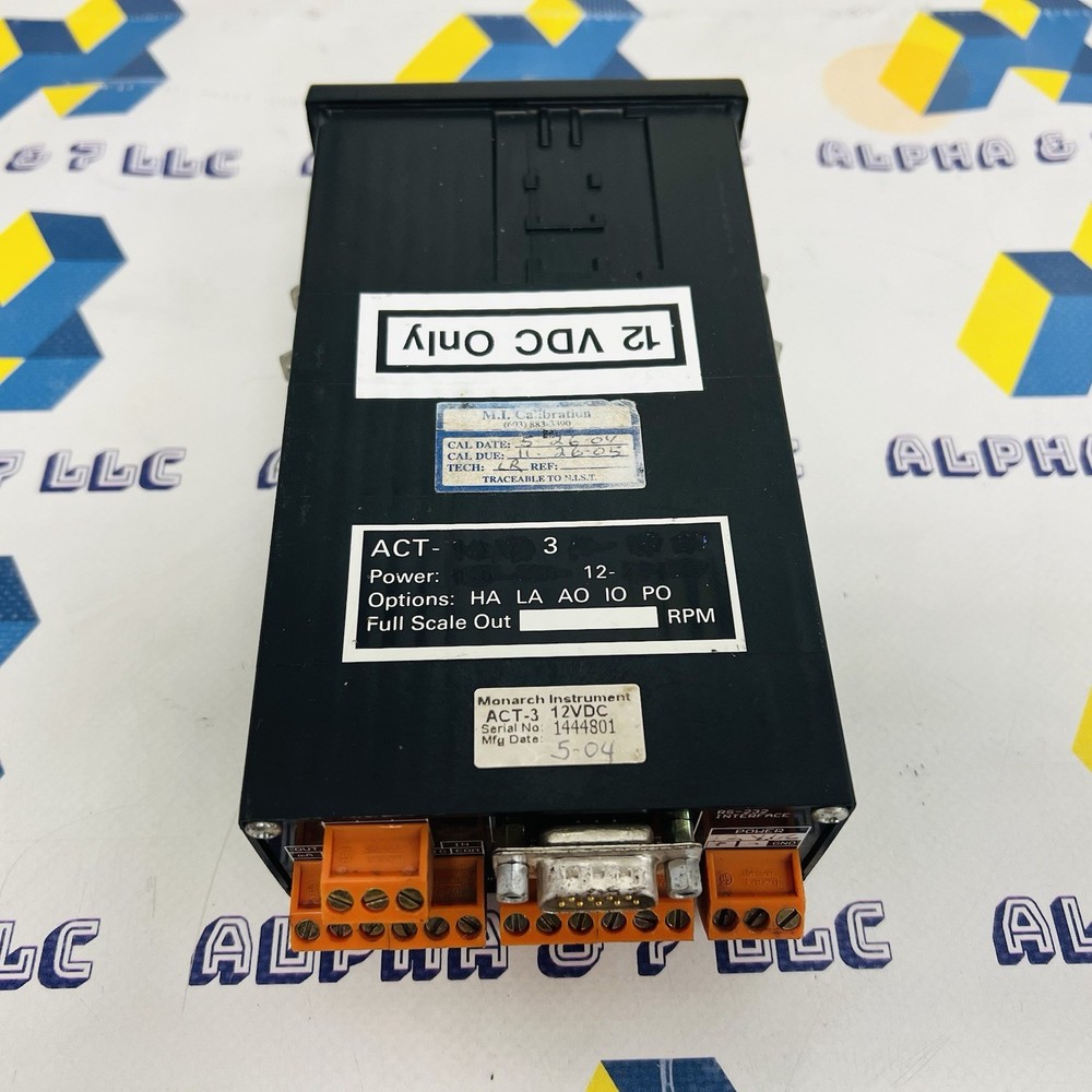 Monarch Instrument ACT-3 Panel Tachometer